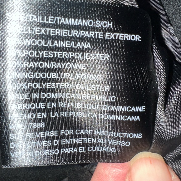 Michael Kors Women’s Black Wool Winter Pea Coat Style Coat. Size Small - Picture 5 of 9